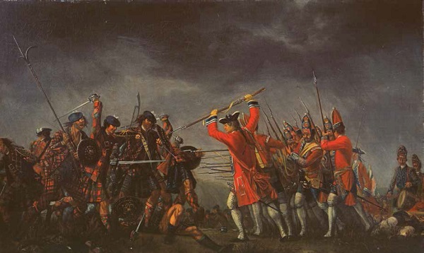Battle of Culloden painted by David Morier c.1746