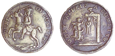 Medal commemorating the defeat of the Jacobite army in 1746
