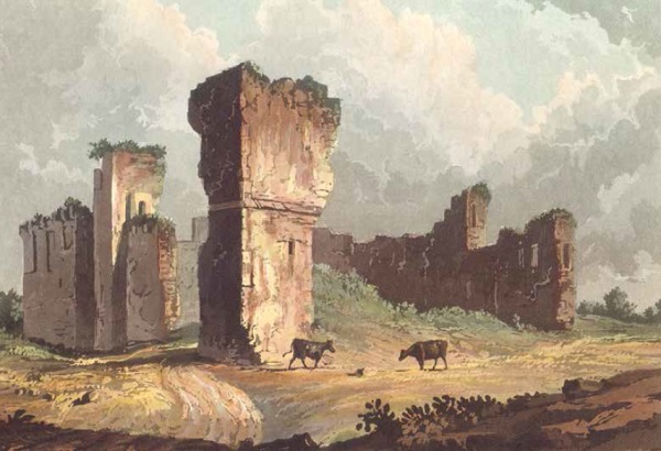 Aquatint of Penrith Castle