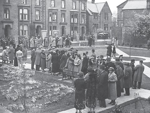 Opening of the Coronation Garden on 20 April 1938