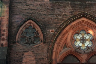 The old Congregational Church window